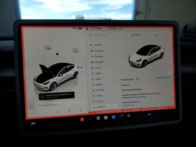 Photo 9 from auction – 2023 TESLA MODEL 3 with VIN 5YJ3E1EA6PF571655