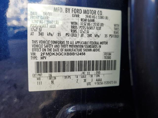 Photo 14 from auction – 2011 FORD EDGE SE with VIN 2FMDK3GCXBBB12458
