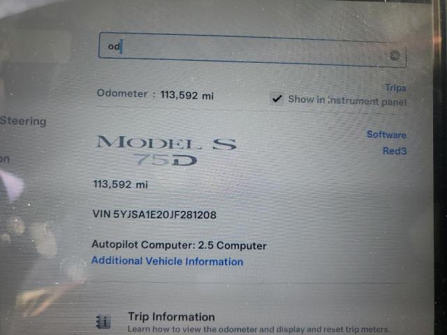 Photo 9 from auction – 2018 TESLA MODEL S with VIN 5YJSA1E20JF281208