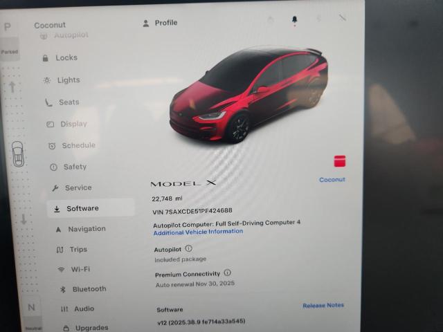 Photo 9 from auction – 2023 TESLA MODEL X with VIN 7SAXCDE51PF424688