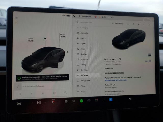 Photo 9 from auction – 2022 TESLA MODEL 3 with VIN 5YJ3E1EB6NF314632