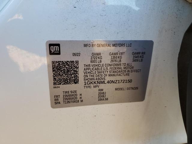 Photo 14 from auction – 2022 GMC ACADIA SLT with VIN 1GKKNML40NZ172150