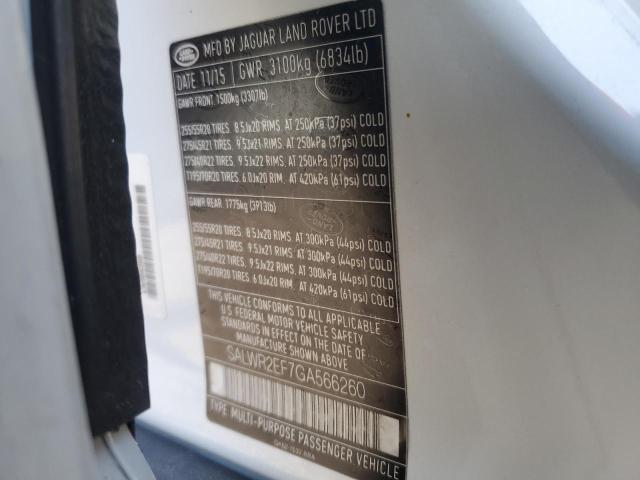 Photo 14 from auction – 2016 LAND ROVER RANGE ROVE with VIN SALWR2EF7GA566260