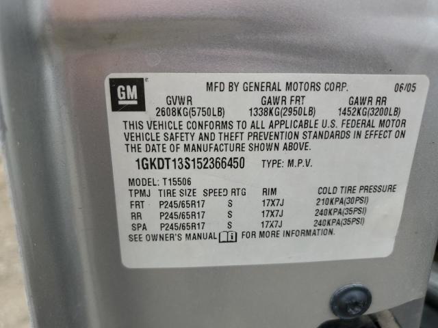 Photo 14 from auction – 2005 GMC ENVOY with VIN 1GKDT13S152366450