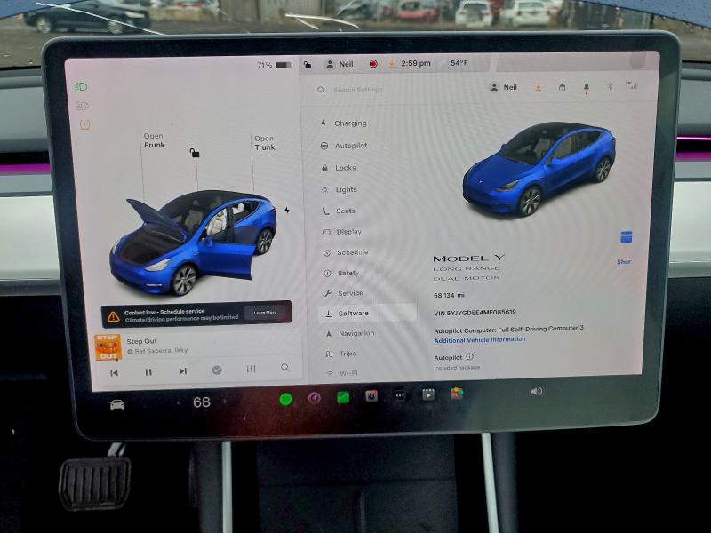 Photo 9 from auction – 2021 TESLA MODEL Y with VIN 5YJYGDEE4MF085619