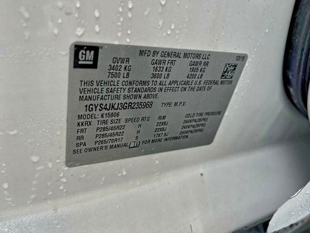 Photo 10 from auction – 2016 CADILLAC ESCALADE E with VIN 1GYS4JKJ3GR235968