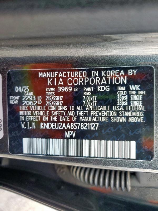 Photo 14 from auction – 2025 KIA SELTOS S with VIN KNDEU2AA8S7821127