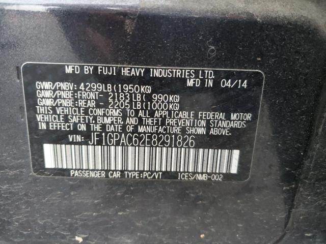 Photo 14 from auction – 2014 SUBARU IMPREZA PR with VIN JF1GPAC62E8291826