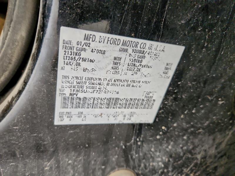 Photo 14 from auction – 2002 FORD EXCURSION with VIN 1FMSU43F72EB88196