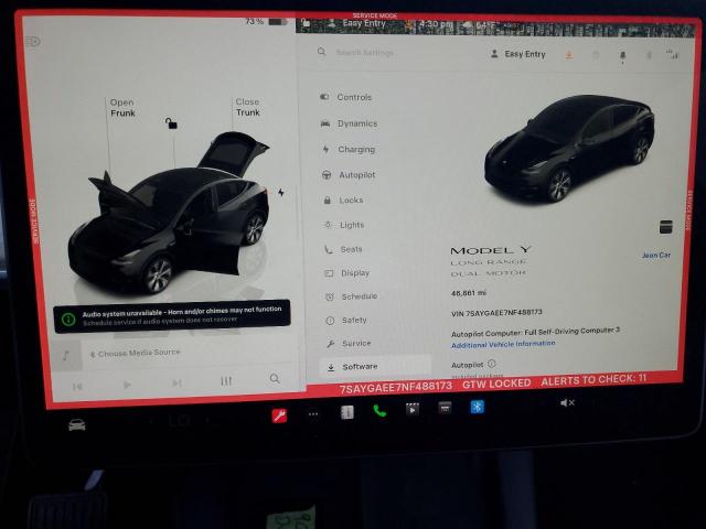Photo 9 from auction – 2022 TESLA MODEL Y with VIN 7SAYGAEE7NF488173