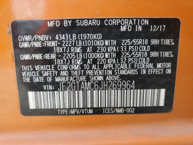 Photo 14 from auction – 2018 SUBARU CROSSTREK with VIN JF2GTAMC6JH269964
