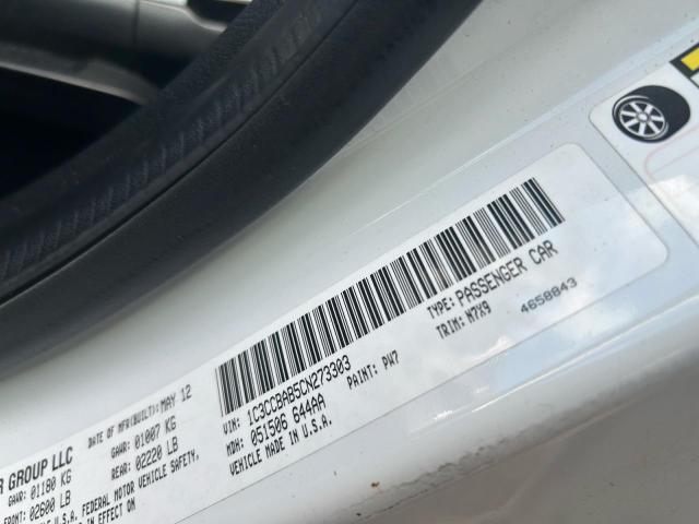 Photo 10 from auction – 2012 CHRYSLER 200 LX with VIN 1C3CCBAB5CN273303