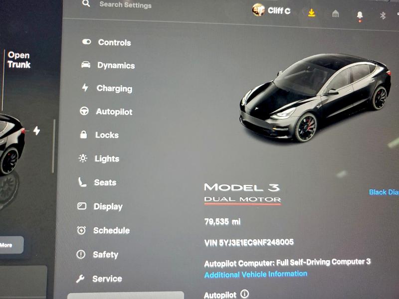 Photo 9 from auction – 2022 TESLA MODEL 3 with VIN 5YJ3E1EC9NF248005
