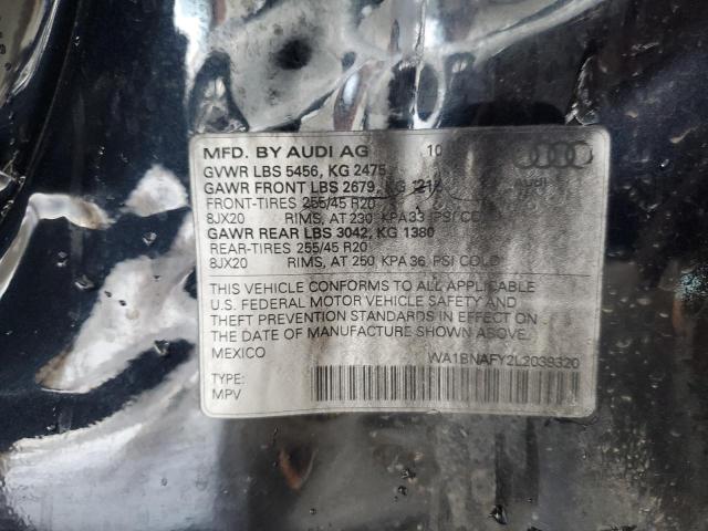 Photo 14 from auction – 2020 AUDI Q5 PREMIUM with VIN WA1BNAFY2L2039320