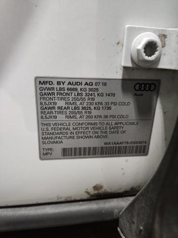 Photo 14 from auction – 2018 AUDI Q7 PREMIUM with VIN WA1AAAF79JD053974