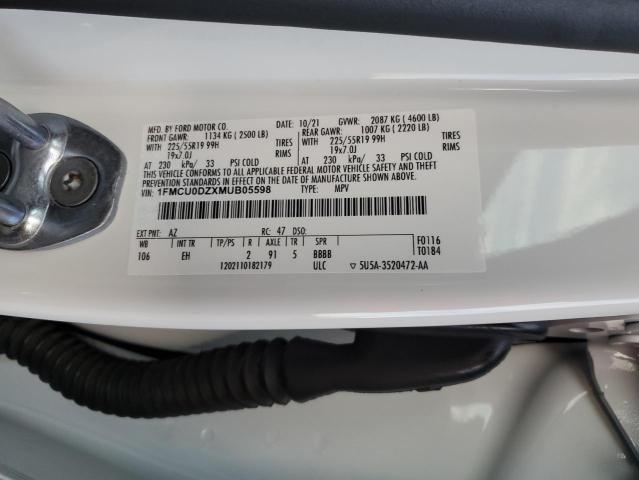 Photo 14 from auction – 2021 FORD ESCAPE TIT with VIN 1FMCU0DZXMUB05598