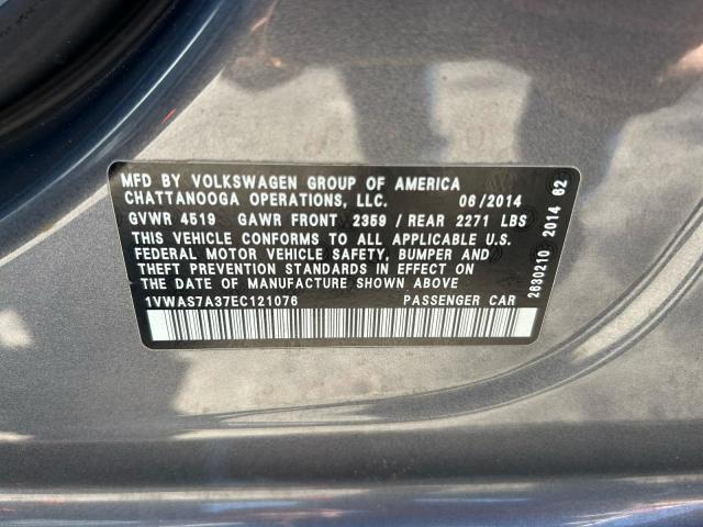 Photo 10 from auction – 2014 VOLKSWAGEN PASSAT S with VIN 1VWAS7A37EC121076