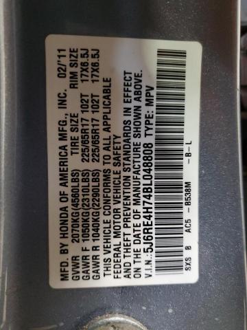 Photo 14 from auction – 2011 HONDA CR-V EXL with VIN 5J6RE4H74BL048808