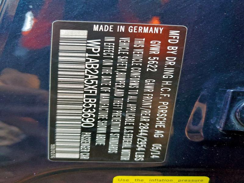 Photo 14 from auction – 2015 PORSCHE MACAN S with VIN WP1AB2A5XFLB53690