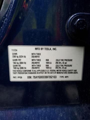 Фото 14 с аукциона – 2025 TESLA MODEL Y с VIN 7SAYGDEE0SF262103