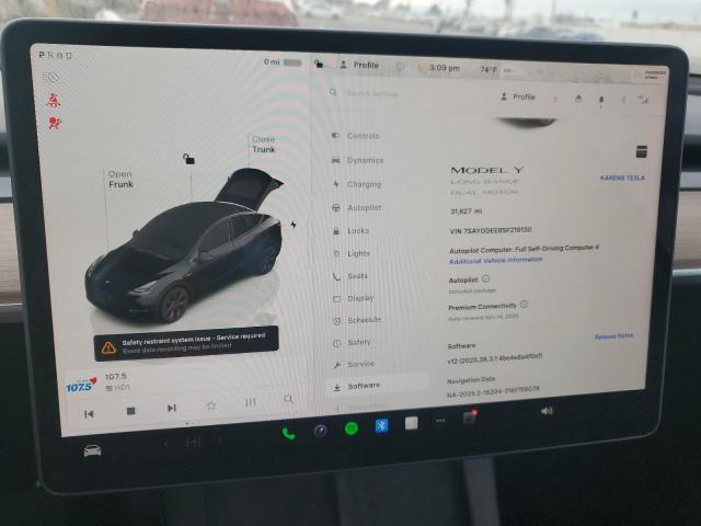 Foto 9 de la subasta – 2025 TESLA MODEL Y con VIN 7SAYGDEE8SF219130