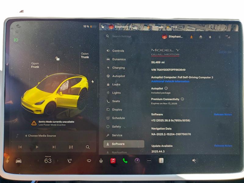 Photo 9 from auction – 2023 TESLA MODEL Y with VIN 7SAYGDEF0PF663649