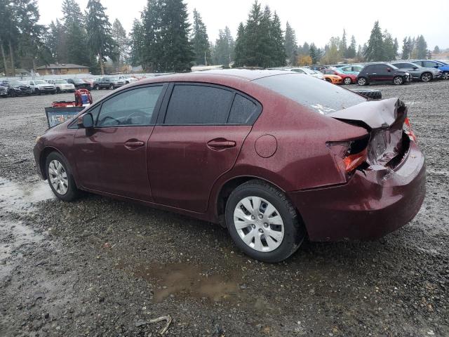 Photo 2 from auction – 2012 HONDA CIVIC LX with VIN 19XFB2F59CE384052