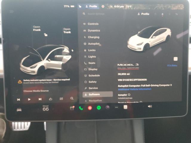 Photo 9 from auction – 2023 TESLA MODEL 3 with VIN 5YJ3E1EC3PF580606