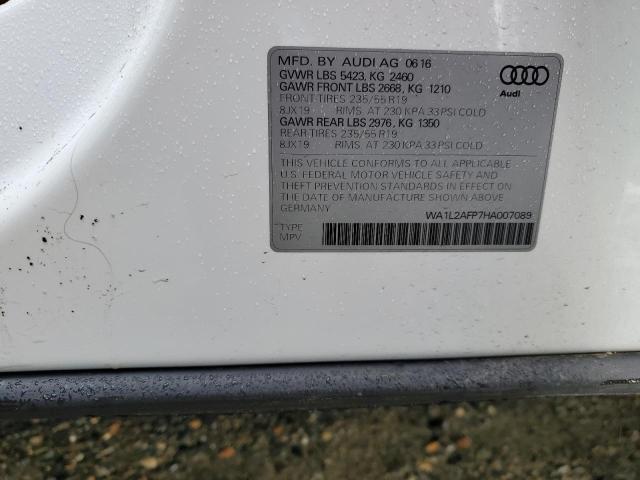 Photo 14 from auction – 2017 AUDI Q5 PREMIUM with VIN WA1L2AFP7HA007089