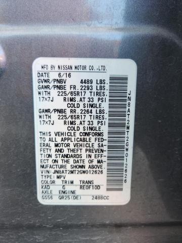 Photo 14 from auction – 2016 NISSAN ROGUE S with VIN JN8AT2MT2GW012626