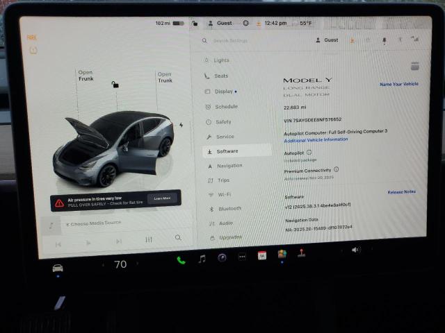 Photo 9 from auction – 2022 TESLA MODEL Y with VIN 7SAYGDEE8NF576652