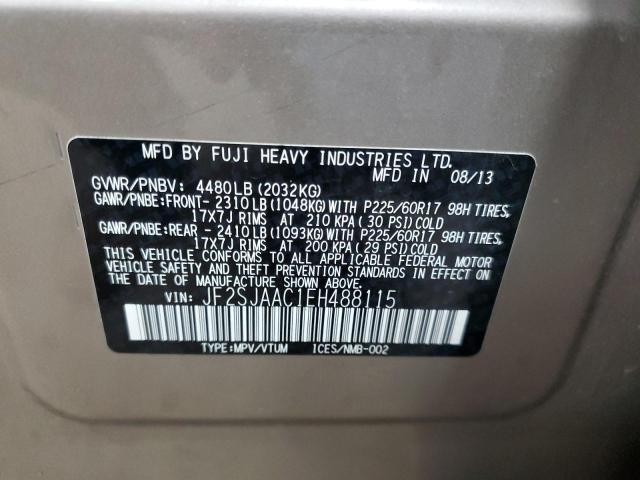 Photo 14 from auction – 2014 SUBARU FORESTER 2 with VIN JF2SJAAC1EH488115
