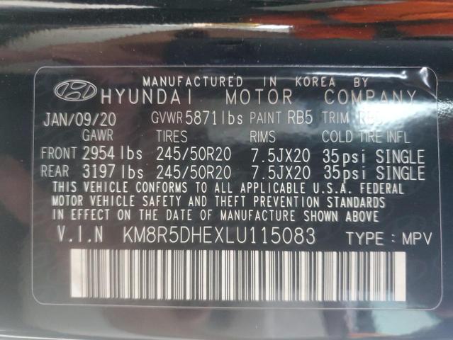 Photo 14 from auction – 2020 HYUNDAI PALISADE L with VIN KM8R5DHEXLU115083