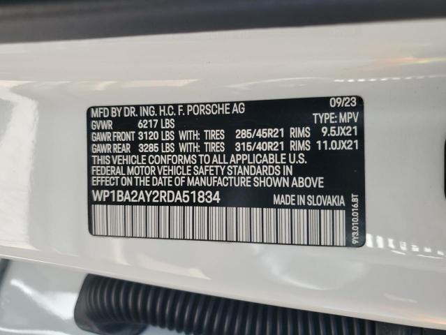 Photo 14 from auction – 2024 PORSCHE CAYENNE CO with VIN WP1BA2AY2RDA51834