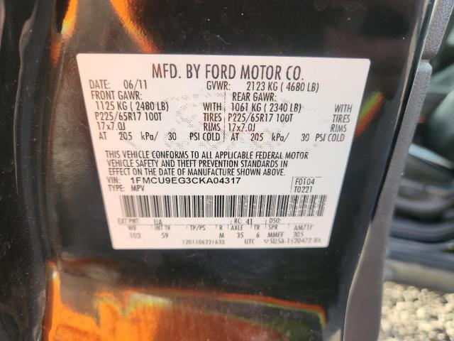 Photo 14 from auction – 2012 FORD ESCAPE LIM with VIN 1FMCU9EG3CKA04317