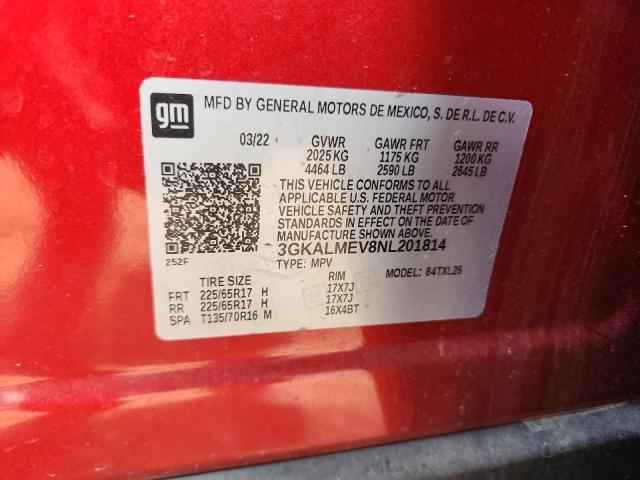 Photo 14 from auction – 2022 GMC TERRAIN SL with VIN 3GKALMEV8NL201814