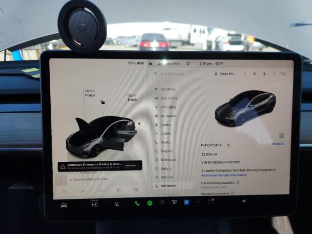 Photo 9 from auction – 2023 TESLA MODEL 3 with VIN 5YJ3E1EA5PF707287