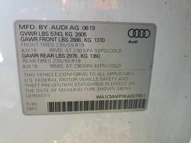 Photo 14 from auction – 2014 AUDI Q5 TDI PRE with VIN WA1CMAFP9EA007651
