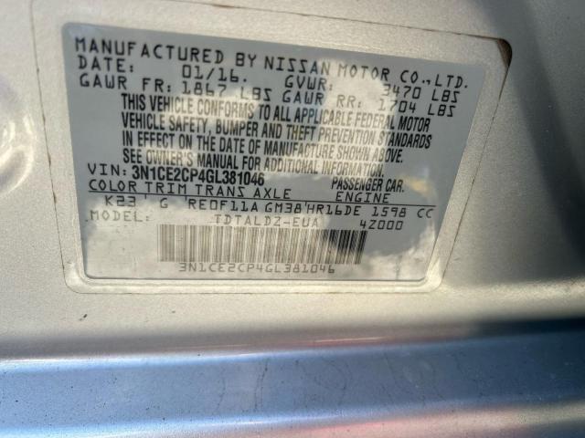 Photo 10 from auction – 2016 NISSAN VERSA NOTE with VIN 3N1CE2CP4GL381046