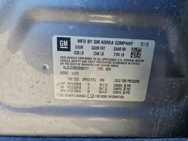 Photo 14 from auction – 2013 BUICK ENCORE with VIN KL4CJCSB5DB080717
