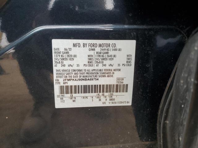 Photo 14 from auction – 2022 FORD EDGE SEL with VIN 2FMPK4J90NBA69754