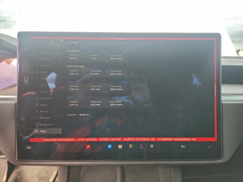 Photo 9 from auction – 2024 TESLA MODEL X with VIN 7SAXCDE59RF452693