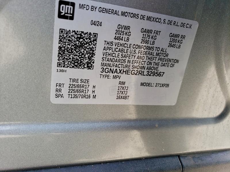 Photo 14 from auction – 2024 CHEVROLET EQUINOX with VIN 3GNAXHEG2RL329567