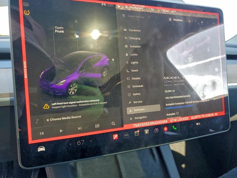 صورة رقم 9 من المزاد - 2024 TESLA MODEL Y مع VIN 7SAYGDEE6RA242459