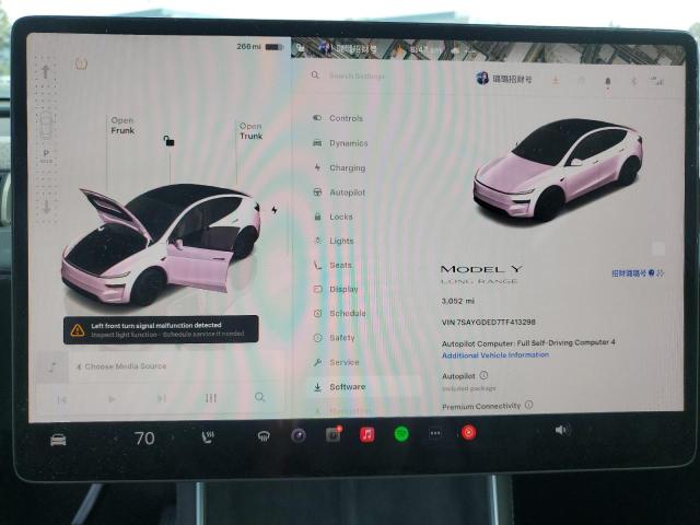 Photo 9 from auction – 2026 TESLA MODEL Y with VIN 7SAYGDED7TF413298