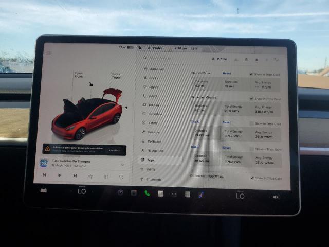 Photo 9 from auction – 2022 TESLA MODEL 3 with VIN 5YJ3E1EA3NF286053