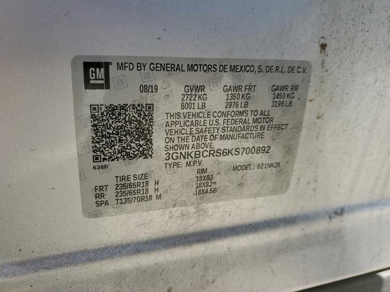 Photo 14 from auction – 2019 CHEVROLET BLAZER 2LT with VIN 3GNKBCRS6KS700892