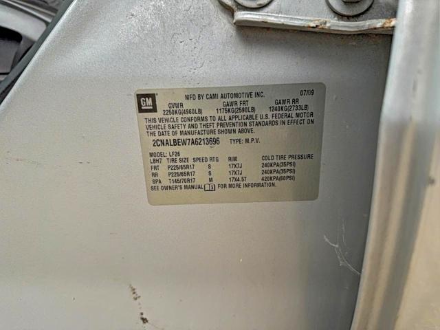 Photo 10 from auction – 2010 CHEVROLET EQUINOX LS with VIN 2CNALBEW7A6213696