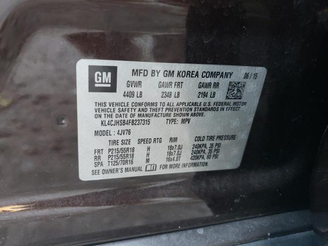 Photo 14 from auction – 2015 BUICK ENCORE PRE with VIN KL4CJHSB4FB237315