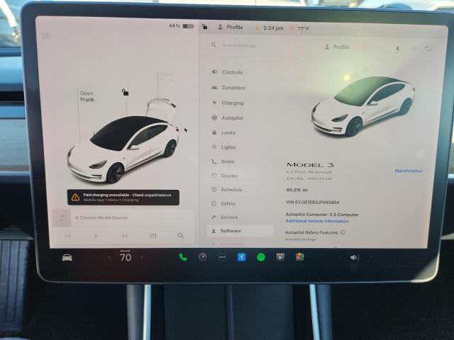 Photo 9 from auction – 2018 TESLA MODEL 3 with VIN 5YJ3E1EBXJF093854